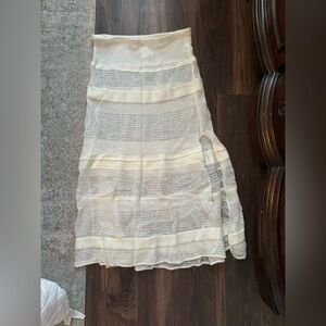 Kimchi blue long white knit maxi skirt